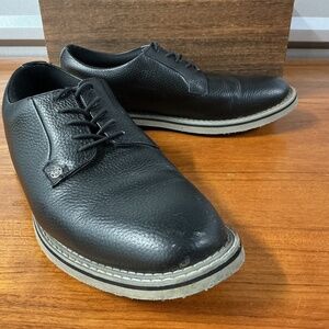 G/Fore Men Black Pebbled Leather Gallivanter Golf Shoe G4MC20EF01 Size 11.5
